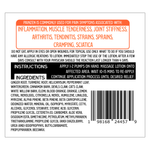 List of ingredients for painzen directly from product label